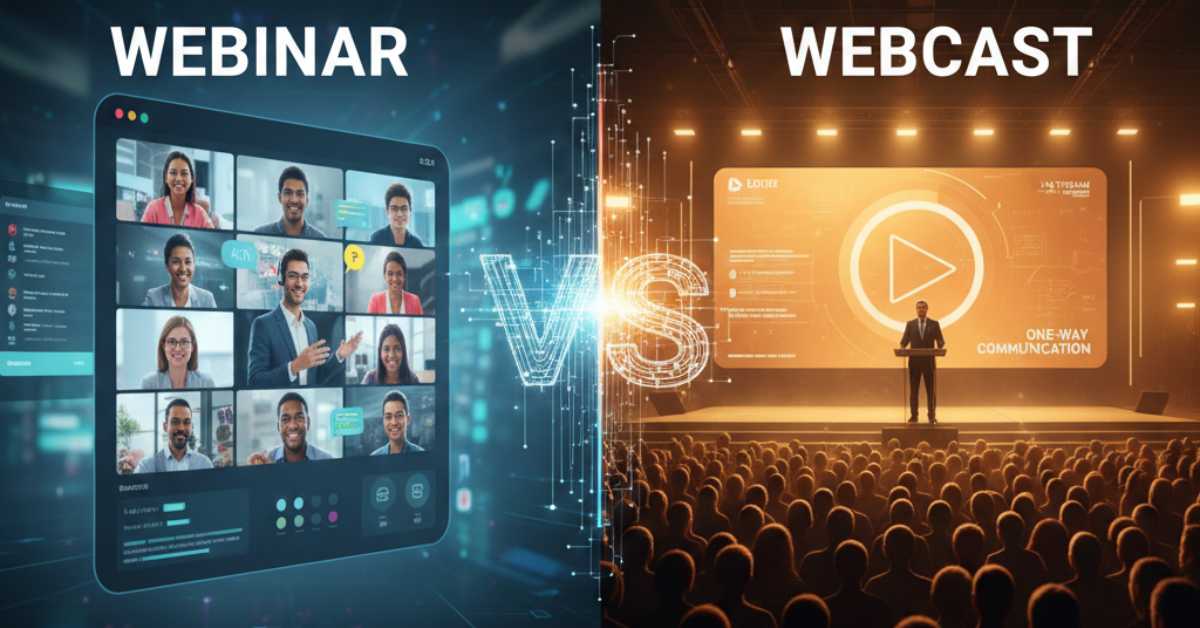 Webinar vs Webcast