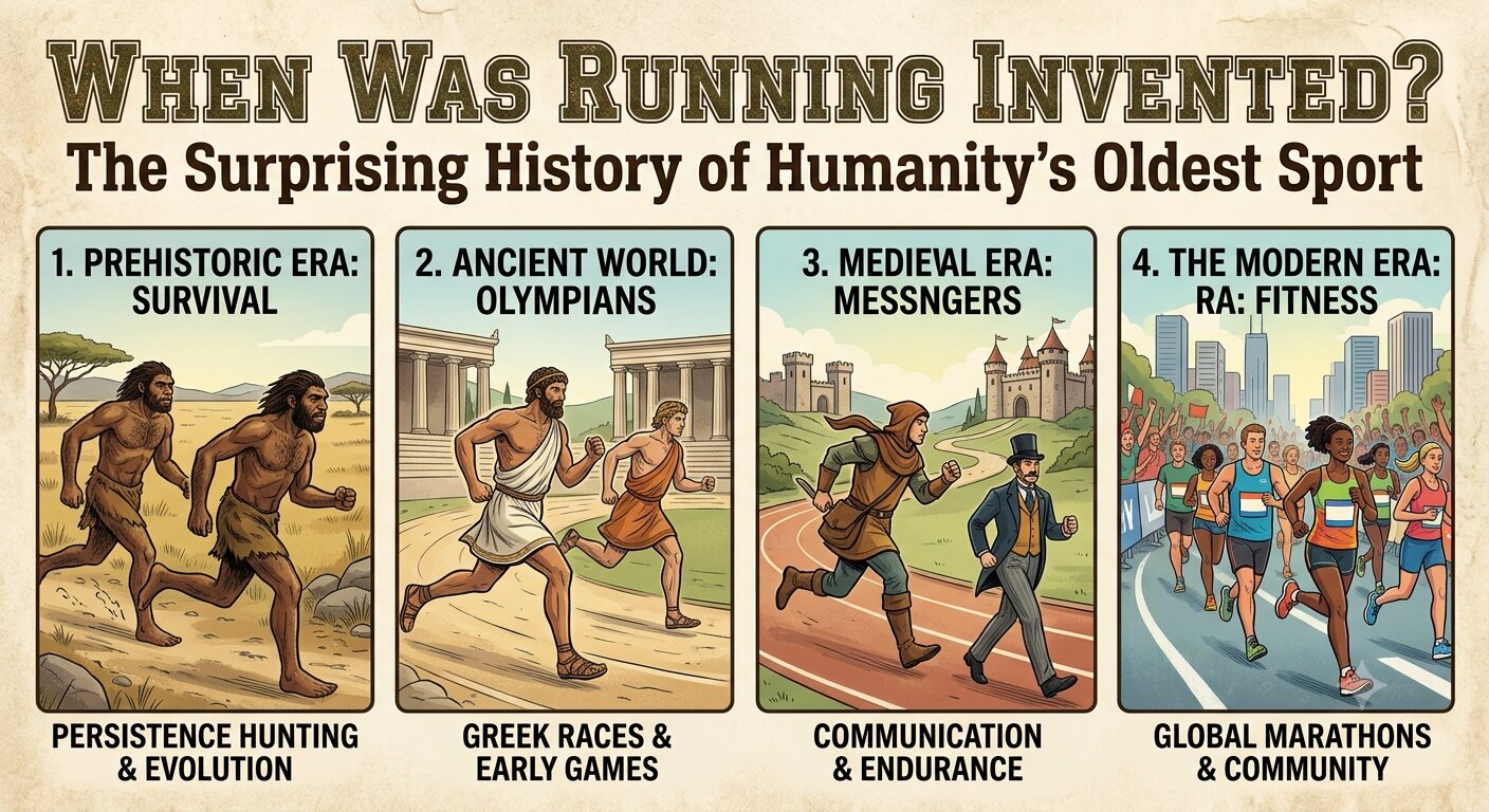 when was running invented